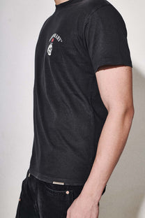 ROSEBONE TEE - WASHED CHARCOAL.