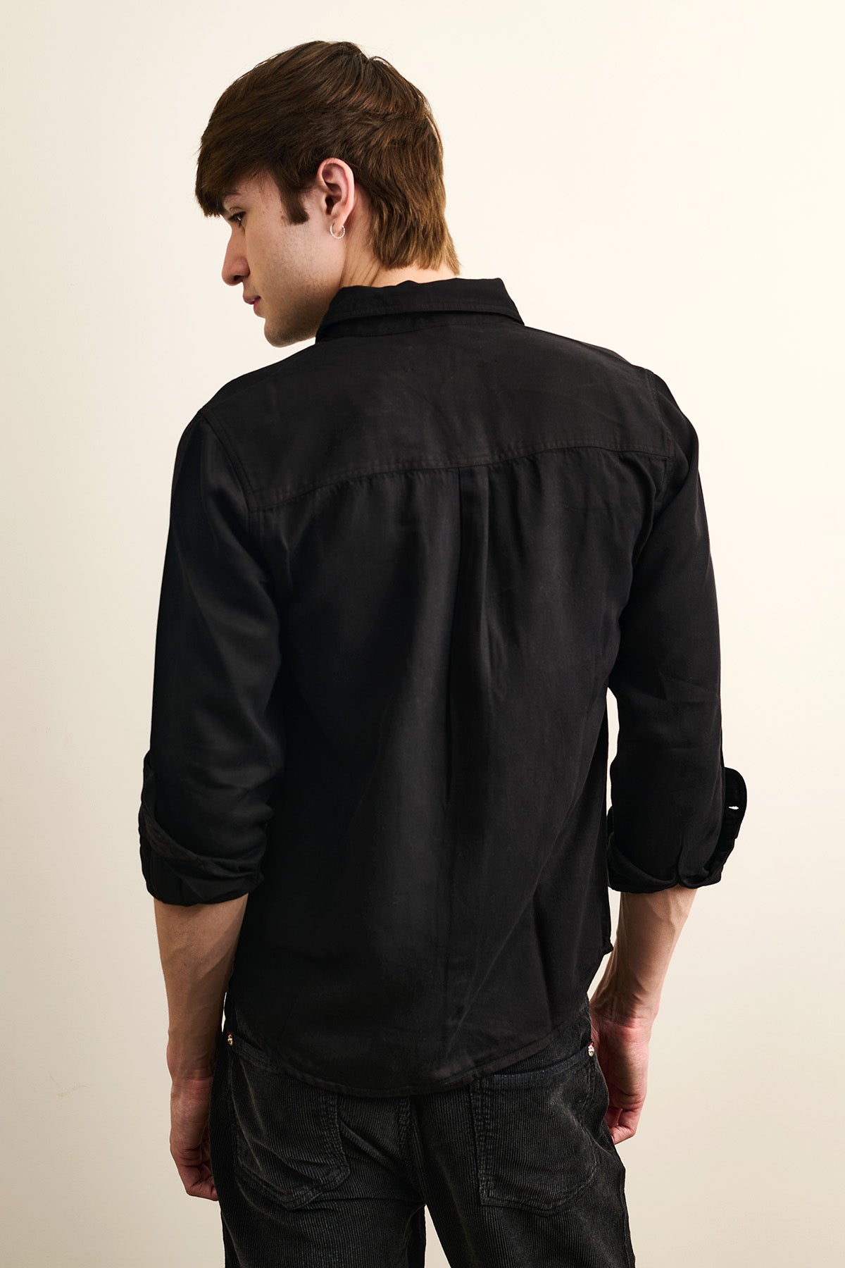 Washed Black Tencel Overshirt- Unisex