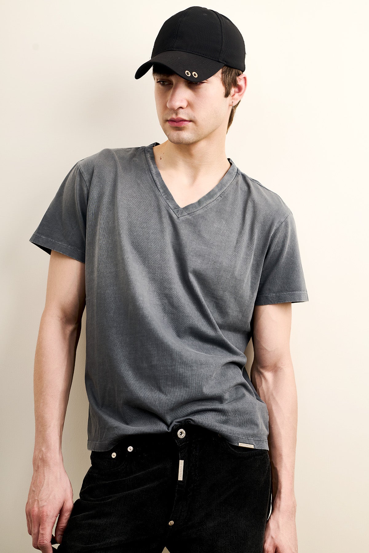 Obsessed Wash V Neck Tee- Unisex